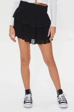 Tiered Ruffle Mini Skirt