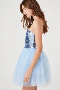 Tiered Sequin Dress