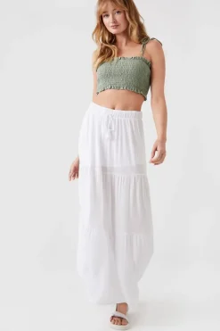 Tiered Tassel Maxi Skirt