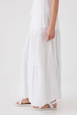 Tiered Tassel Maxi Skirt