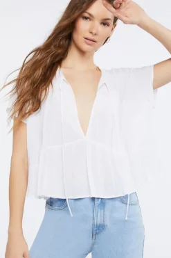 Tiered Tie-Neck Top