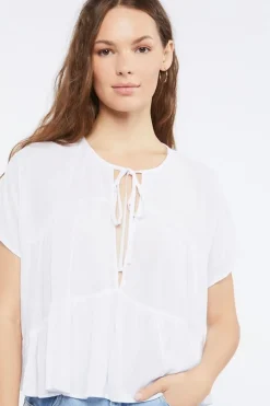 Tiered Tie-Neck Top