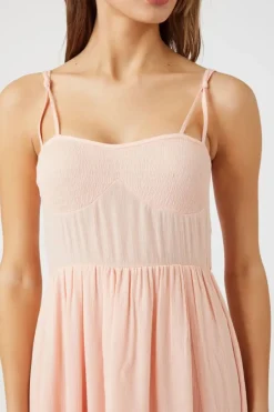 Tie-Strap Gauze Maxi Dress