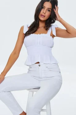 Tie-Strap Ruffle Top