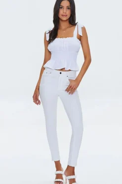 Tie-Strap Ruffle Top