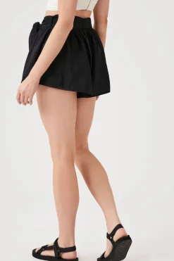 Tie-Waist Mid-Rise Shorts