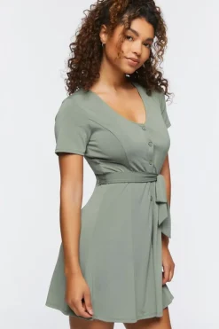 Tie-Waist Mini Dress