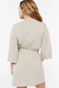 Tie-Waist Mini T-Shirt Dress
