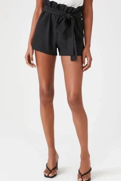 Tie-Waist Paperbag Shorts