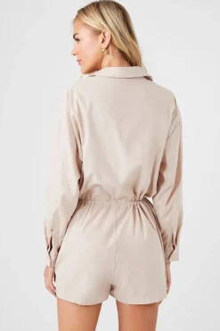 Tie-Waist Shirt Romper