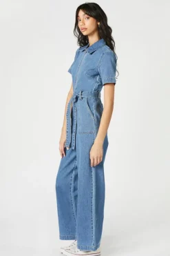 Tie-Waist Wide-Leg Jumpsuit