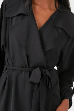 Tie-Waist Wrap Coat