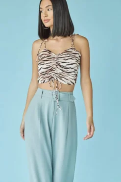 Tiger Print Cropped Cami