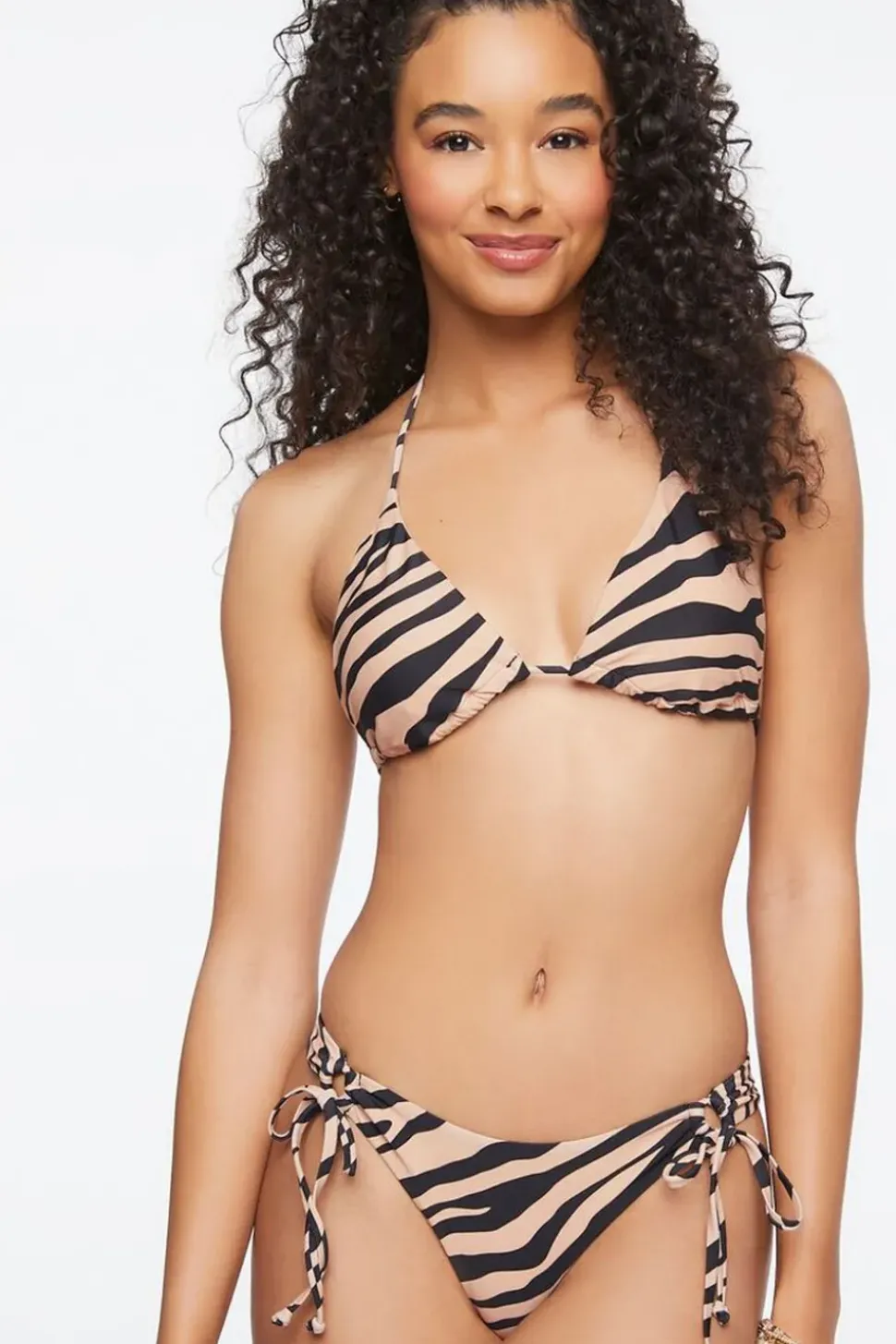 Tiger Striped String Bikini Bottoms