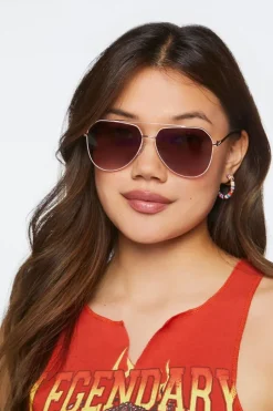 Tinted Aviator Sunglasses