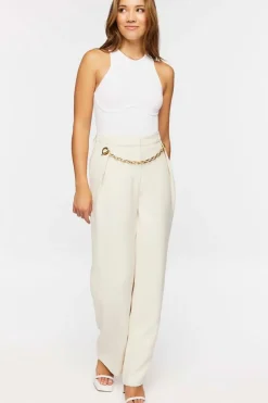 Toggle Chain High-Rise Trousers