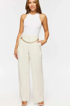 Toggle Chain High-Rise Trousers