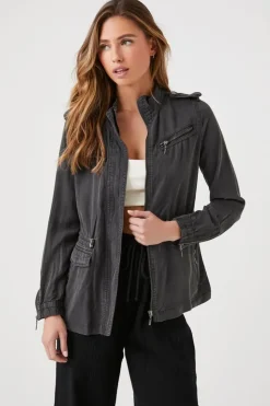Toggle Drawstring Utility Jacket