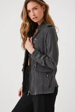 Toggle Drawstring Utility Jacket