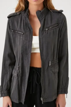 Toggle Drawstring Utility Jacket