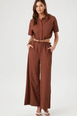 Toggle Drawstring Wide-Leg Pants