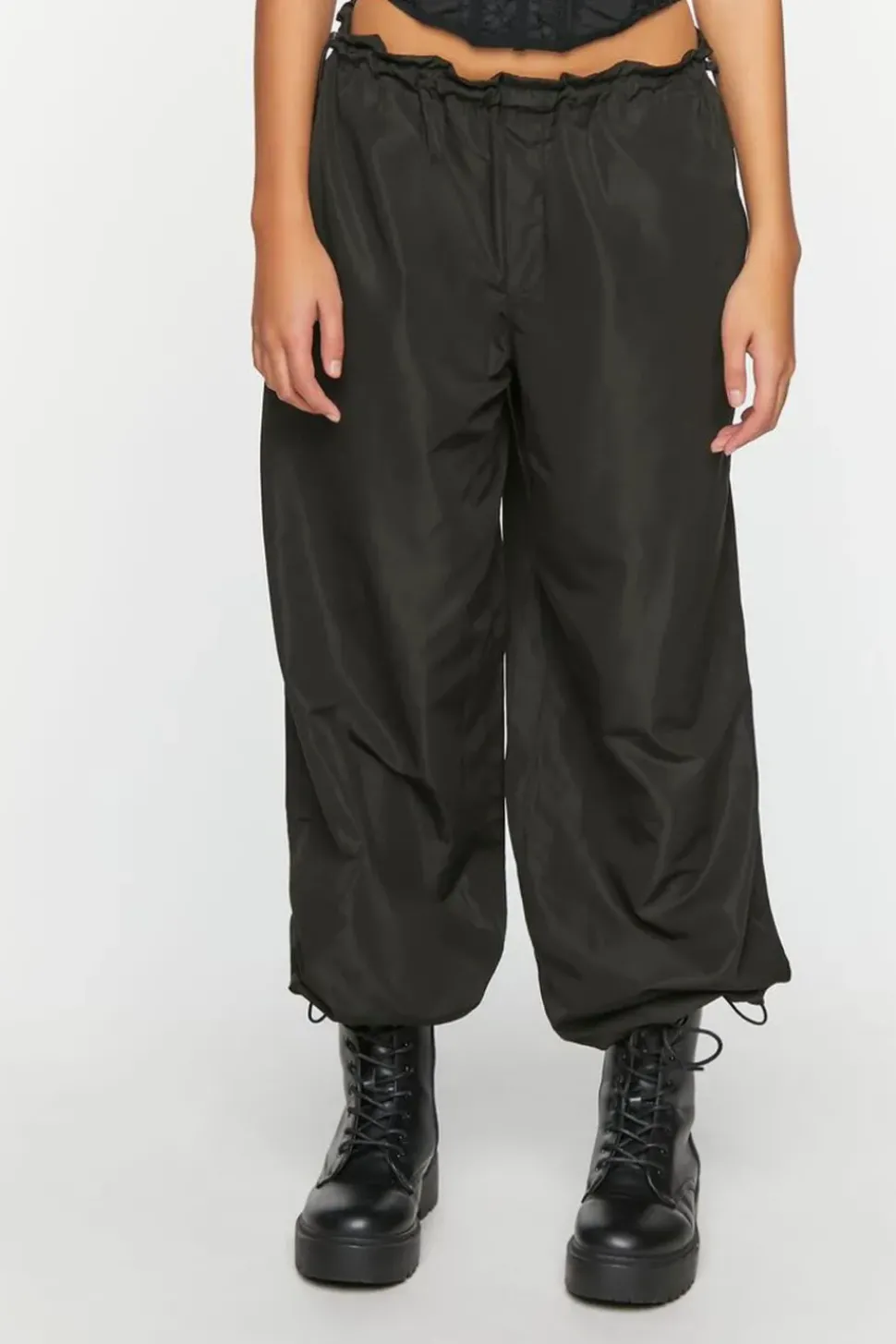 Toggle Low-Rise Parachute Pants