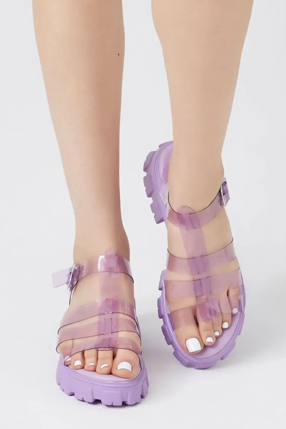 Transparent Caged Jelly Sandals
