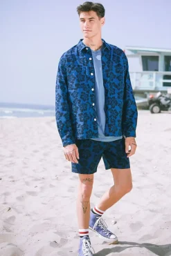 Tropical Floral Drawstring Shorts