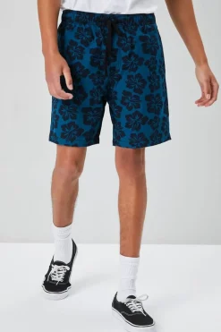 Tropical Floral Drawstring Shorts