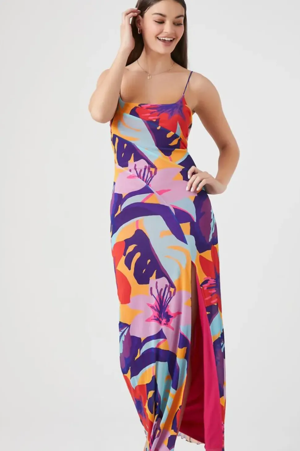 Tropical Floral Maxi Dress