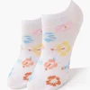 Tropical Floral Print Ankle Socks