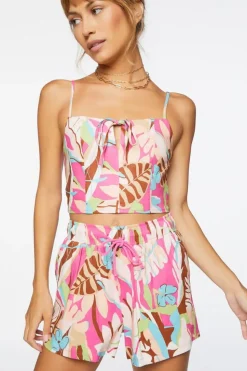 Tropical Floral Print Shorts