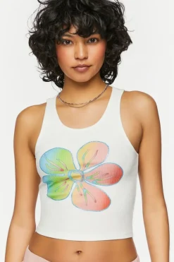 Tropical Flower Graphic Tank Top