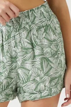 Tropical Leaf Pull-On Shorts