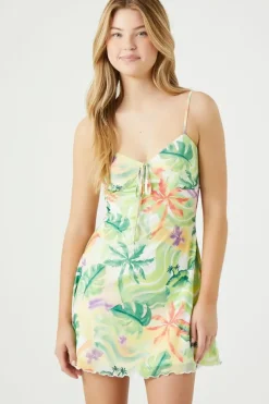 Tropical Print Cami Mini Dress