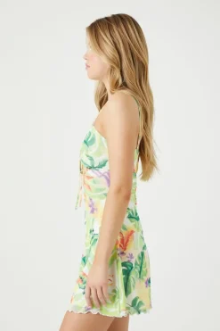Tropical Print Cami Mini Dress