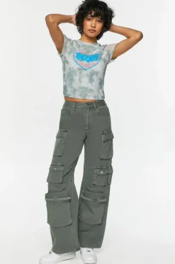 Trouble Tie-Dye Mesh Graphic Tee