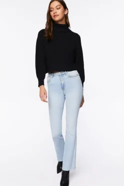 Tulip-Hem Turtleneck Sweater