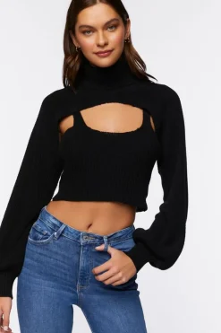 Turtleneck Combo Sweater