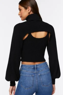 Turtleneck Combo Sweater