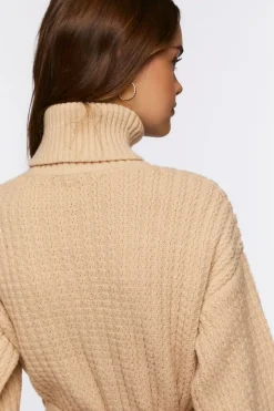 Turtleneck Mini Sweater Dress