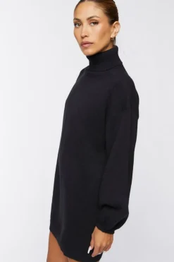Turtleneck Mini Sweater Dress