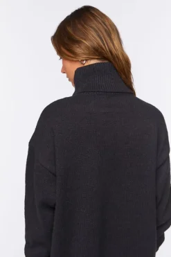 Turtleneck Mini Sweater Dress