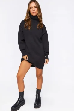 Turtleneck Mini Sweater Dress