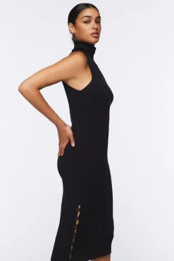 Turtleneck Sweater Midi Dress