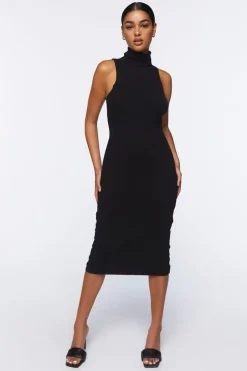Turtleneck Sweater Midi Dress