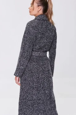 Tweed Longline Wrap Coat