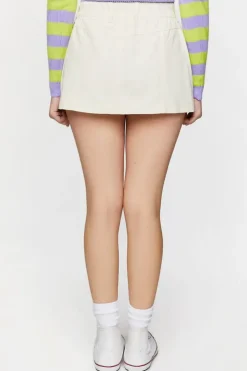 Twill Cargo Mini Skirt