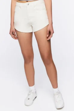 Twill Curved-Hem Shorts