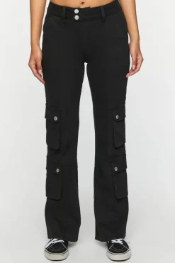 Twill Flare Cargo Pants